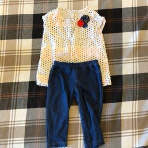 9mo shirt and leggings set